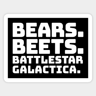 Bears Beets Battlestar Galactica Sticker